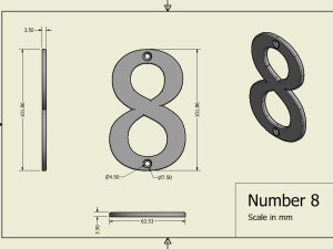 Number 8 3D Принт Модель