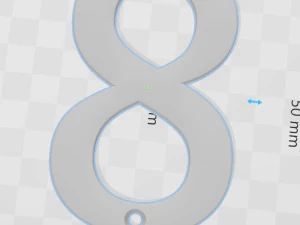नंबर 8 3D प्रिंट मॉडल