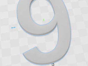 Number 9 3D Print Model