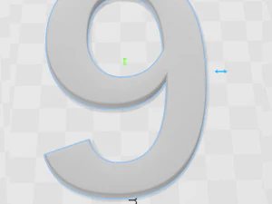 Number 9 3D Print Model