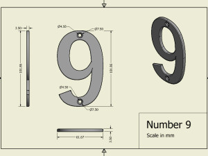 Number 9 3D Принт Модель