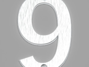 Number 9 3D-printmodel