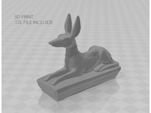 Anubis Dog Statue Modelo 3D