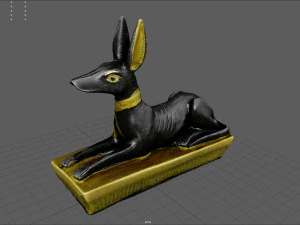 Est&aacute;tua do Cachorro An&uacute;bis Modelo 3D