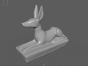Anubis Dog Statue Modelo 3D