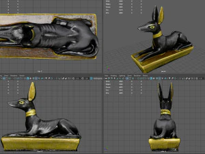 Est&aacute;tua do Cachorro An&uacute;bis Modelo 3D