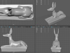 Anubis Dog Statue Modelo 3D