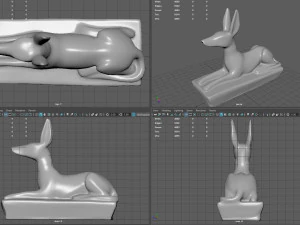 Est&aacute;tua do Cachorro An&uacute;bis Modelo 3D