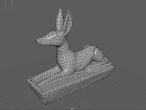 Anubis Dog Statue Modelo 3D