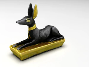 Est&aacute;tua do Cachorro An&uacute;bis Modelo 3D