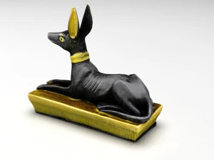 Est&aacute;tua do Cachorro An&uacute;bis Modelo 3D