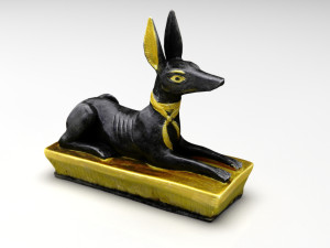 Anubis Dog Statue Modelo 3D
