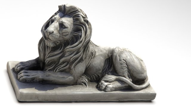 Sitting Lion Statue Modèle 3D .c4d .max .obj .3ds .fbx .stl .blend 