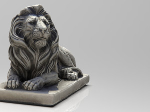 Sitting Lion Statue Modèle 3D