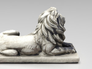 Sitting Lion Statue Modèle 3D