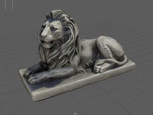 Sitting Lion Statue Modèle 3D