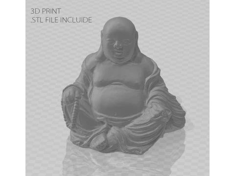 웃는 부처님 3D 모델