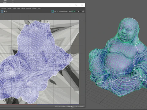 웃는 부처님 3D 모델