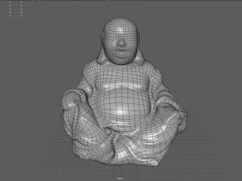 웃는 부처님 3D 모델