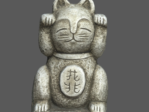 Stone Lucky Cat 3D-Modell