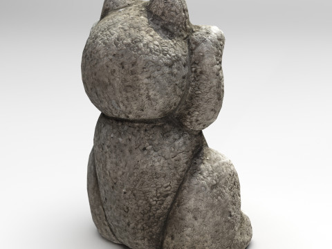 Stone Lucky Cat 3D Модель