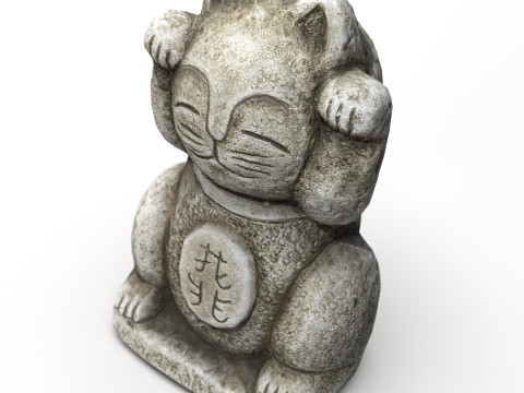 Stone Lucky Cat 3D Модель