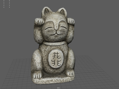 Stone Lucky Cat 3D Модель
