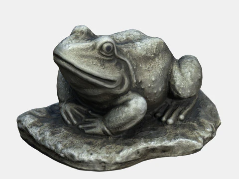 Stone toad for garden 3D Model