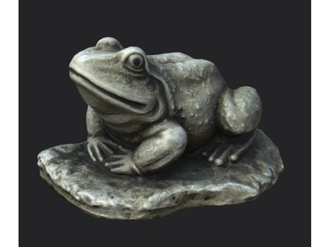 Stone toad for garden 3D Model