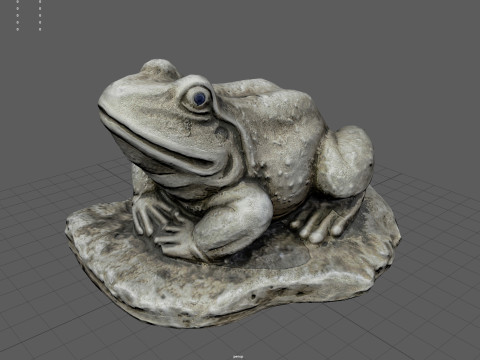 Stone toad for garden 3D Модель