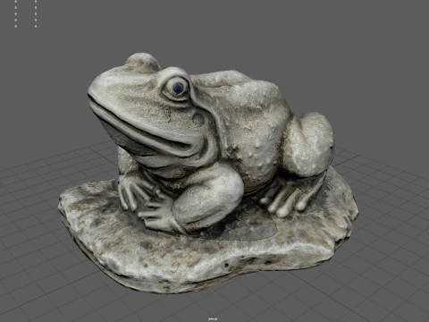 Stone toad for garden 3D Model