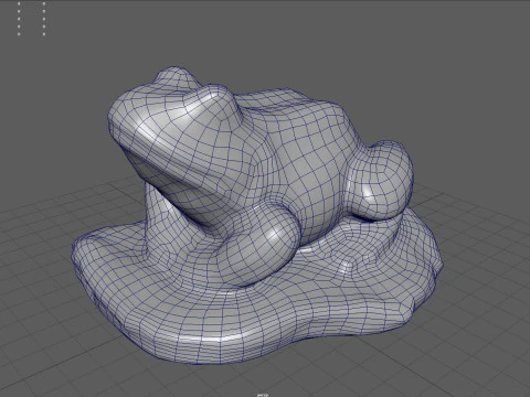 Stone toad for garden 3D Model