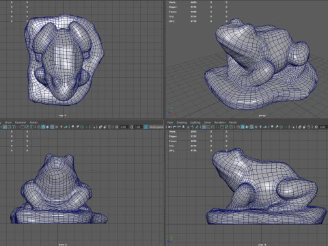 Stone toad for garden 3D Model