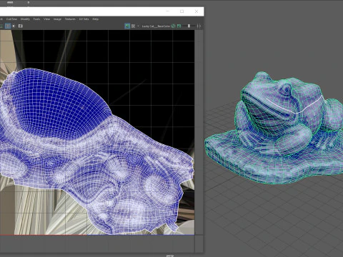 Stone toad for garden 3D Model