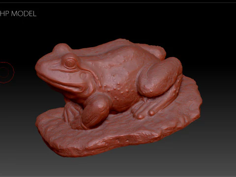 Stone toad for garden 3D Model