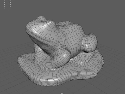 Stone toad for garden 3D Model