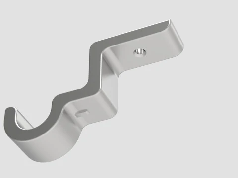Ceiling Curtain rod holder 3D Print Model