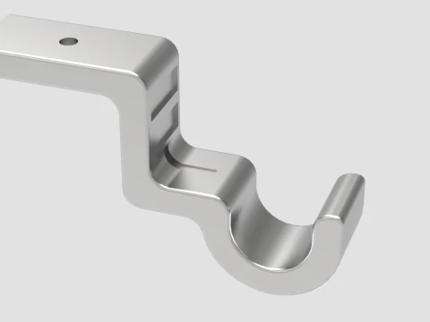 Ceiling Curtain rod holder 3D Print Model