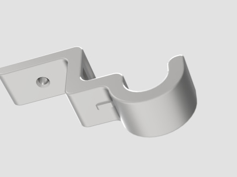Ceiling Curtain rod holder Modèles 3D en vedette