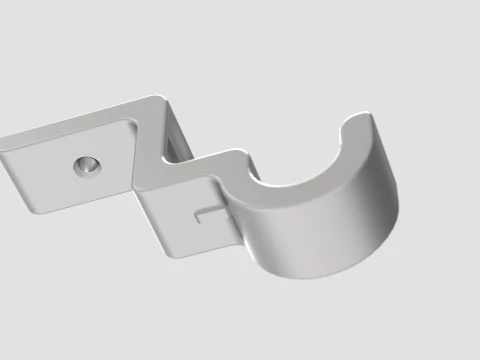 Ceiling Curtain rod holder 3D Print Model