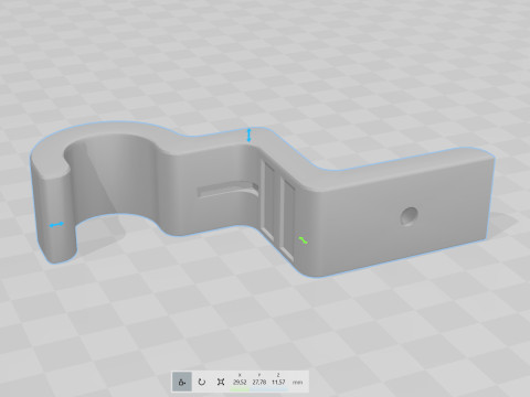 Ceiling Curtain rod holder Modèles 3D en vedette