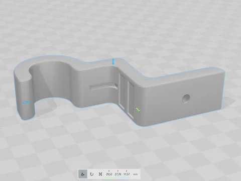 Ceiling Curtain rod holder 3D Print Model