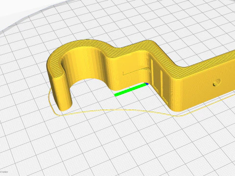 Ceiling Curtain rod holder 3D Print Model