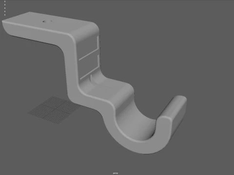 Ceiling Curtain rod holder 3D Print Model