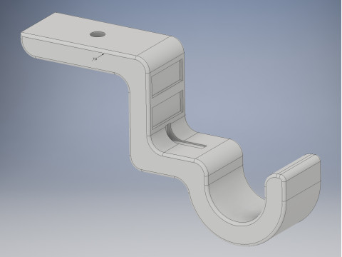 Ceiling Curtain rod holder Modèles 3D en vedette