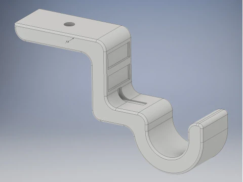 Ceiling Curtain rod holder 3D Print Model