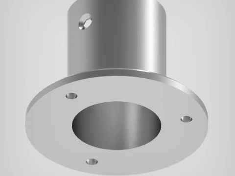 Closet Rod Wall Mount Bracket 3D Print Model