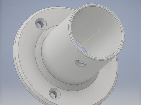 Closet Rod Wall Mount Bracket Modèles 3D en vedette