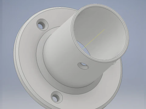 Closet Rod Wall Mount Bracket 3D Print Model