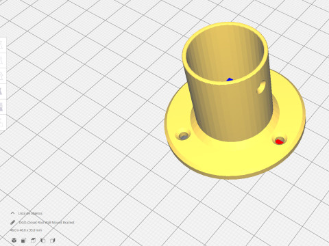 Closet Rod Wall Mount Bracket Modèles 3D en vedette